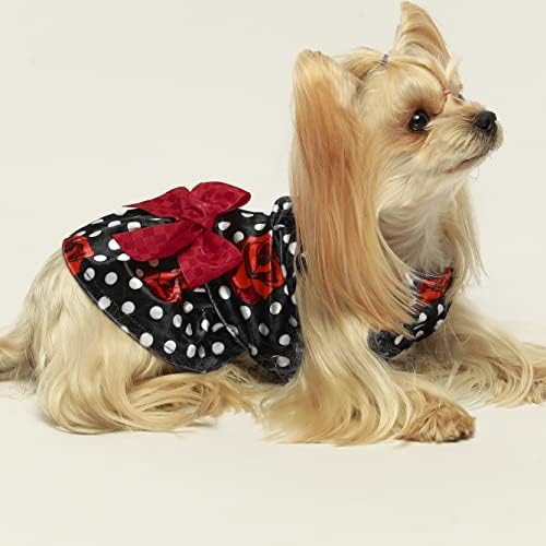 Fitwarm Tatil Tema Köpek Sevgililer Kıyafet Romantik sevgililer Günü Köpekler Elbiseler Hafif Kadife Pet Giysi Köpek Kostüm Köpek