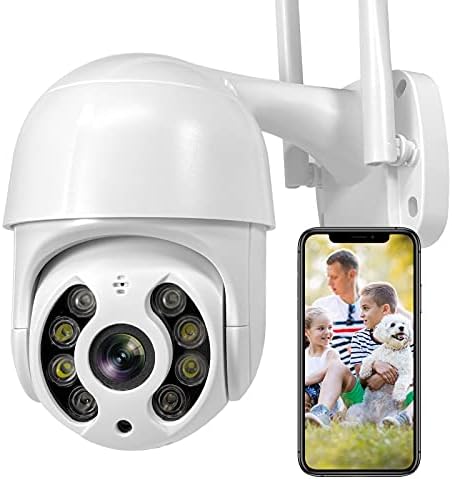 Güvenlik Kamera Açık, 1080 P WiFi Ev Akıllı Gözetim IP Kamera HD Gece Görüş ile 2-Yönlü Ses Hareket Algılama Su Geçirmez PTZ