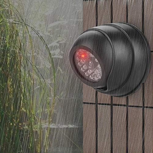 Allsor Siyah Su Geçirmez Toz Geçirmez Kukla Dome Kamera, Kırmızı Yanıp Sönen LED Sahte Kamera, iş Kullanımı için ev güvenlik