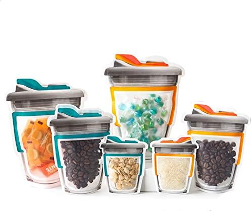 Enkrıo Kullanımlık Gıda saklama torbaları Mason Kavanoz Çanta, 20 Paket BPA ÜCRETSİZ Küçük Çocuklar Aperatif Çanta Sızdırmaz