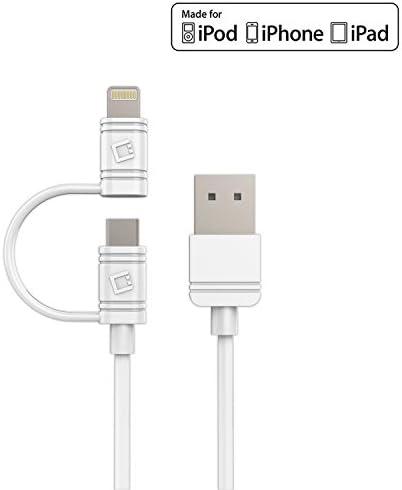 Cep telefonu Mikro USB-Apple MFİ Sertifikalı Yıldırım Kablosu Combo, Apple iPhone Xs/Max/Xr/X/SE için Uyumlu/8/7/6/5 iPad/Pro/Air