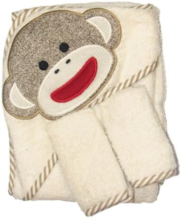 Çorap Maymun Kukuletalı Havlu ve Bebek Starters tarafından 2 Bez Seti