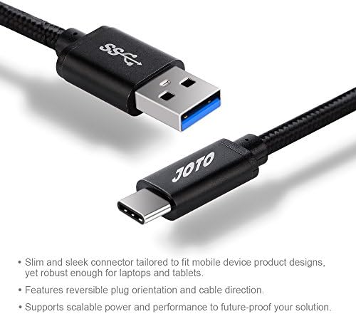 JOTO Tip C Kablo Ekstra Uzun 10ft, USB-C 3.1 Tip-C'den USB 3.0 Tip A'ya Şarj Veri Kablosu iPad Pro 12.9/11 için Ağır Hizmet Tipi