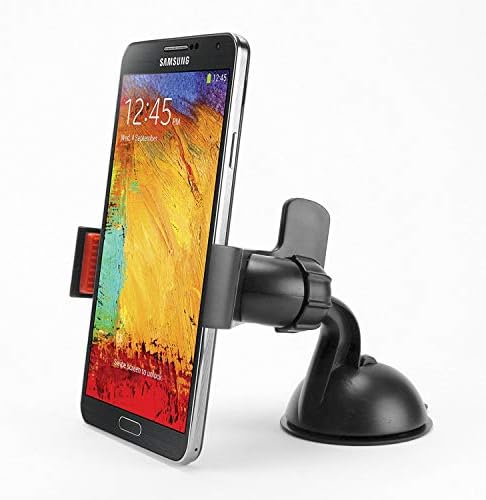 Samsung Galaxy A10e (Virgin Mobile)ile Uyumlu Vantuzlu Siyah 2 Uçlu Gösterge Paneli ve Ön Cam Tutucu