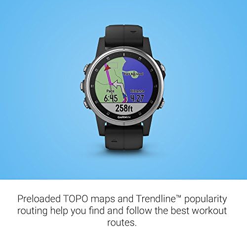 Garmin fenix 5 Plus, Premium Multispor GPS Akıllı Saat, Renkli Topo Haritaları, Kalp Atış Hızı İzleme, Müzik ve Temassız Ödeme,