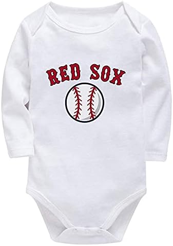 Red Sox Beyzbol Erkek Bebek Kız Onesie Yenidoğan Organik Bodysuit Romper