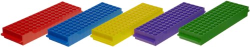 Biologix Research 90-8009 Çeşitli Renkler Polipropilen Mikrosantrifüj Tüpü 1.5 mL Veya 2mL Tüpler için Dondurucu Depolama Rafları,