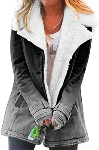 Sexyp-elbise Bayan Bulanık Polar Kapüşonlu Ceket Rahat Gevşek Degrade Renk Ceket Düğmeleri Uzun Kollu Dış Giyim ıle Cepler