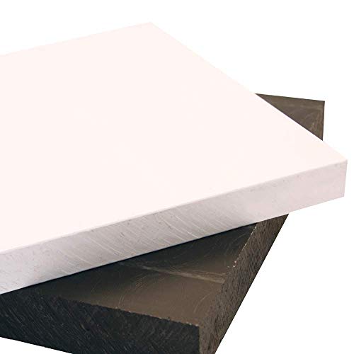 HDPE Levha Yüksek Yoğunluklu Polietilen-Plastik Levha 1 Kalın 12 Uzunluk x 24 Genişlik Beyaz