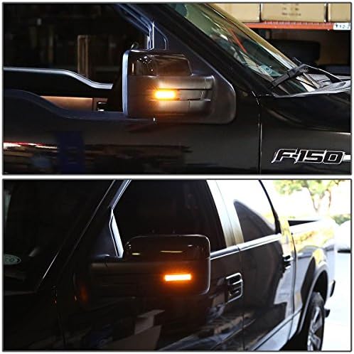Krom konut Amber SMD LED dönüş sinyali ışık 09-14 Ford F150 çekme yan ayna ile uyumlu