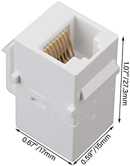 RDEXP Cat6 RJ45 Ethernet Inline Jack Çoğaltıcı Keystone Dişi Adaptör Fiş 100 Set