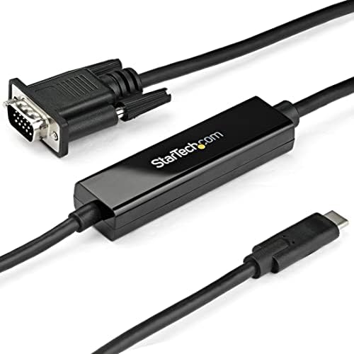 StarTech.com 3ft / 1m USB C'den VGA Kablosuna-1920x1200 / 1080p USB Tip C'den VGA Video Aktif Adaptör Kablosuna-Thunderbolt 3