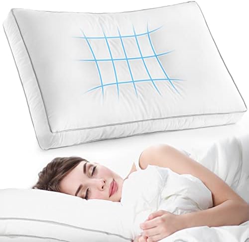 Uyku için Yatak Yastıkları,Lüks Otel Kalitesi Kraliçe Boy Soğutma Yastıkları Yumuşak ve Destekleyici, %100 Nefes Alabilen Polyester
