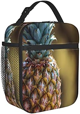 Ananas tropikal meyve meyve egzotik tropikal vitamini Büyük yumuşak Lunchbag Tote Çanta Yalıtımlı Öğle Yemeği Çantası Kutusu