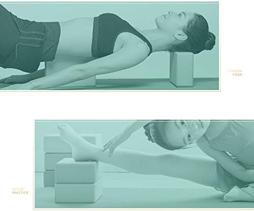 ZHUYIYI 2 Adet Yüksek Yoğunluklu EVA Yoga Blokları Tuğla Dayanıklı Hafif Köpük Blok ile Yumuşak Kaymaz Yüzey, Yoga Pilates Meditasyon