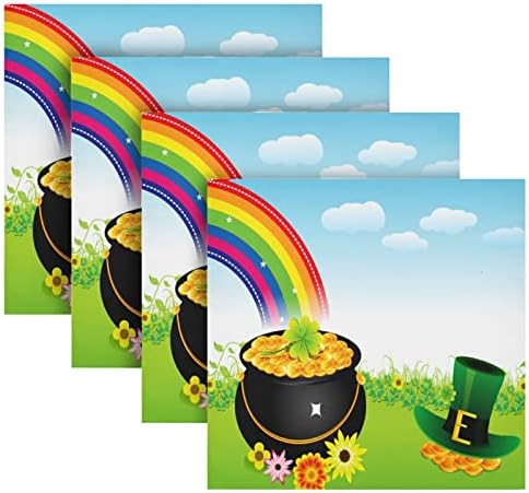 ALAZA St Patrick Günü Arka Plan Bez Peçeteler Yemeği Peçeteler 1 Parça,Kullanımlık Masa Peçeteler Yıkanabilir Polyester Kumaş