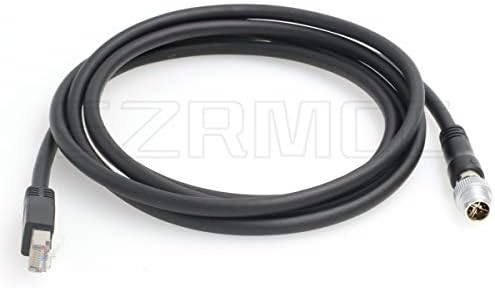 SZRMCC M12 8 Pozisyon X-Kodu Erkek RJ45 Ethernet Ağ Cat-6 TAIYO Korumalı Kablo Endüstriyel Kamera için (Siyah, 2 m)