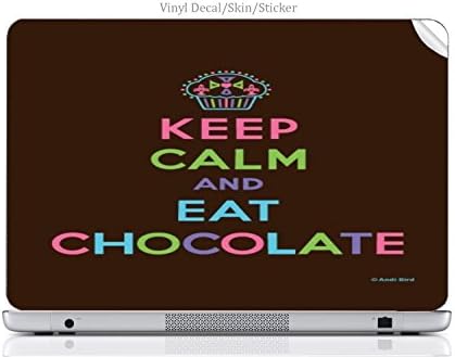 Dizüstü VİNİL çıkartması Sticker Cilt Baskı Sakin Ol ve Yemek Çikolata Cupcake Latitude E6440 uyar