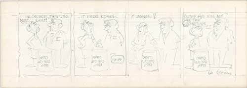 Fred Thomas İmzalı Konsept Orijinal Çizgi Roman Sanat Şerit Kalem Paneli Karikatür 1966 Hobos-İyi Ol Bo b4216