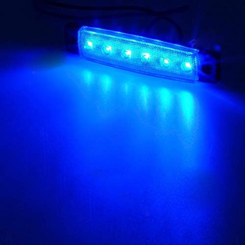 KYYET Mavi LED Side Marker ışıklar, (20 paketi) 6 LED 2835 SMD Gümrükleme Lambalar için Kamyon Römork RV Campervan Pikap Traktör