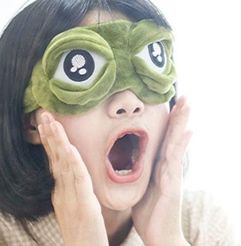 Gaxı Güzel Kurbağalar Gözler Uyku Göz Maskesi Elastik Bandaj Siperliği Kapak Eyepatch Körü Körüne Uçuş Seyahat Ofis Gece Uyku
