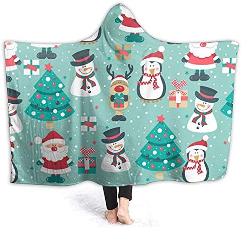 Noel Kapşonlu Battaniye Giyilebilir Facecloth Battaniye Kapşonlu Cape İç Veya Dış Mekanlarda Kullanılabilir.