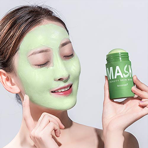 IBCCCNDC Yüz Maskesi Yeşil Çay Kil Yağ Kontrolü Derin Temizlik Kil Siyah Nokta Remover Arındırıcı Gözenekleri Küçültür Besleyici