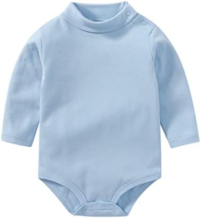 Erkek bebek Kız Siyah Uzun Kollu Gömlek Bodysuit Balıkçı Yaka Romper Kış Giysileri Toddler Güz Pijama Katmanlı Üst