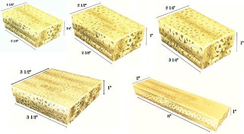 N'ICEPACKAGİNG-100 Adet Kraft Şam İthal Pamuk Dolgulu Bileklik Mücevher Kutuları-Düşük Profilli Bilezikler/Bilezikler / Küçük