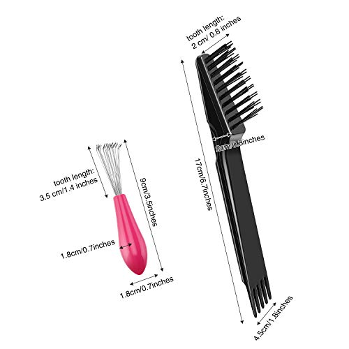2 Adet Saç Fırçası Temizleme Aracı Tarak Temizleme Fırçası Tarak Temizleyici Fırça Saç Fırçası Temizleyici Mini Saç Fırçası Sökücü