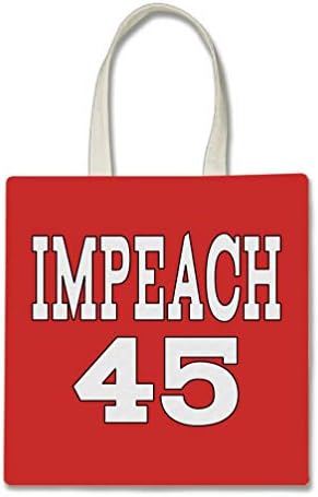 Impeach Başkan Trump 45 Baskılı Tote Çanta, 14. 5x15, Cadılar Bayramı, Trick Or Treat, Plaj, Bakkal, Kitap, Okul, Öğle Yemeği