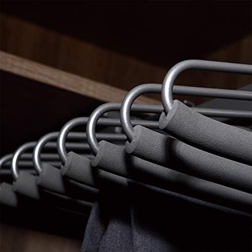 HHGO Dolap Pantolon Askıları Pull Out Pantolon Askısı Giysi Organizatörleri Yerden Tasarruf ve Depolama için 18 Kollu Çelik Çift