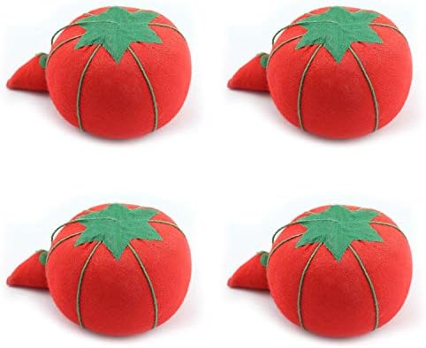 Perzodo 4 Parça Domates Pin Yastıkları, Kırmızı Orijinal Klasik Domates Pin Yastık Günlük İğne Dikiş için
