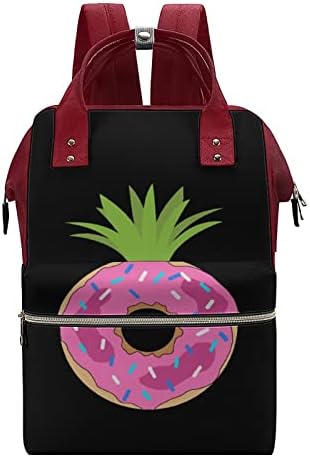 Ananas Donuts Bezi Çanta Sırt Çantası Şık Analık Bez Torba İşlevli Su Geçirmez Seyahat Hemşirelik Omuz Sırt Çantası