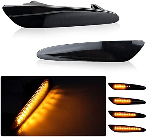 Apmatauto 2 Adet LED Dinamik Amber Ön Çamurluk Yan Işaretleyici ışık Yanıp Sönen gösterge ışığı değiştirme Dönüş sinyal lamba
