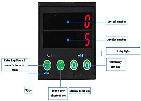 YJINGRUI Dijital LED Sayaç Kızılötesi Fotoelektrik Sensör Reflektör Otomatik Konveyör Bant için Montaj Kutusu ile 6 Haneli 0-999999