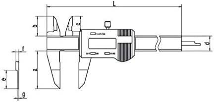 MeterTo Dijital İnce Bıçak Kaliperleri 0-300mm Çene 60mm Doğruluk ±0.05 Çözünürlük 0.01 mm mm / inç