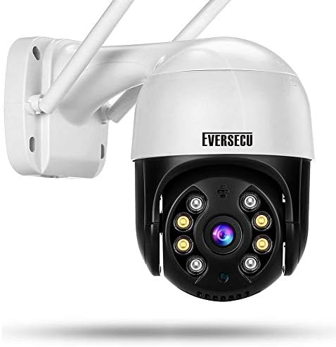 EVERSECU Açık PTZ Güvenlik Kamera, 1080 P Ev 2.4 Ghz WiFi IP Gözetim Kamera, iki Yönlü Ses Hareket Algılama Gece Görüş Açık CCTV