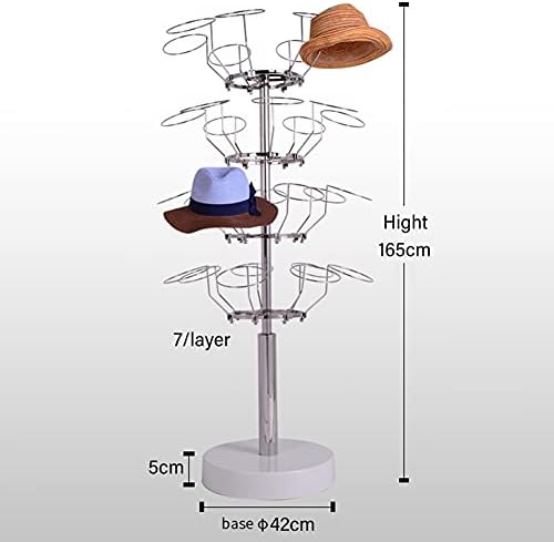 SHİJİNHAO Şapka Ekran Standı, Dikey Kask Raf ile Dönebilen Raf, Hasır Şapka Balıkçı Şapka Ekran Depolama Raf için Depo, Mağaza(