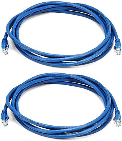 (2 Paket} BRENDAZ Cat 6 Ethernet Yama Kablosu, 550MHz Cat6 Ağ Yüksek Hızlı LAN Ağı İnternet Kablosu RJ45, 10 Feet (Mavi)