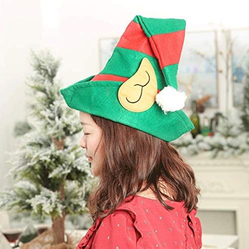 WYBFZTT-188 Noel Elf Şapka, yenilik Komik Noel Şapka Giyinmek Aksesuar Uzun Çizgili Keçe Şapka Yetişkinler Tatil Tema Fotoğrafları