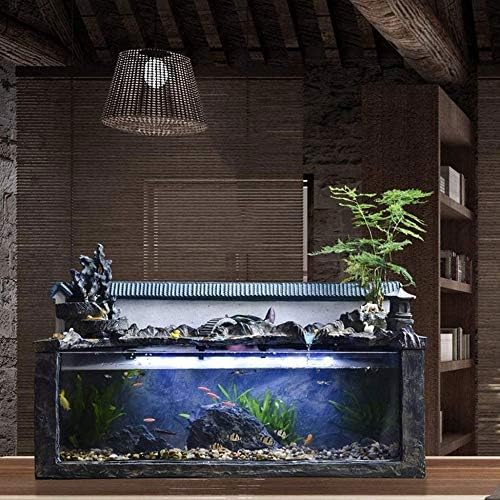 WPYYI Küçük Balık Tankı Peyzaj Akvaryum Ofis Oturma Odası Ev Masaüstü Balık Tankı Dekorasyon Ekolojik Balık Tankı
