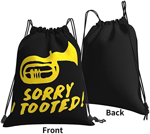 İpli sırt çantası komik Tuba oyuncu üzgünüm ben Tooted dize çanta Sackpack spor salonu alışveriş spor Yoga için