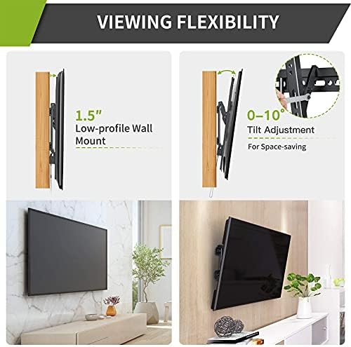 Devirme TV Duvar montaj aparatı için 37-82 & 23-55 İnç LED LCD OLED Düz Kavisli Tv'ler Düşük Profil TV Montaj için 16-24 & 8-16