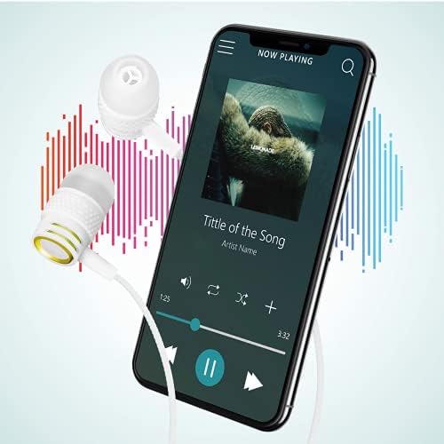 UrbanX R2, Samsung Galaxy Tab A 10.1 () için Mikrofonlu Kablolu Kulak İçi Kulaklıklar, Dolaşmayan Kablo, Gürültü Yalıtımlı