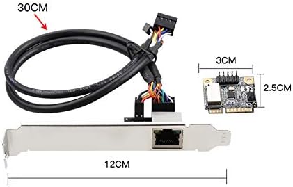 Fansipro Mini PCI-E Gigabit Ethernet Ağ Kartı 1000 M RJ45 Port Mini PCI Ex P6C9, Beyaz