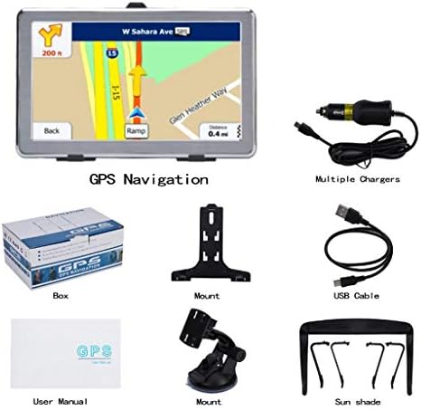 QAZWC-A1 GPS Navigasyon için Araba, 7 Dokunmatik Ekran Gerçek Ses Konuşulan Turn-by-Turn Yön Hatırlatan Navigasyon Sistemi için