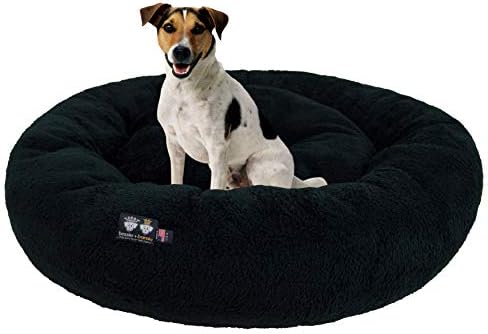 Ultra Peluş Deluxe Comfort Pet Köpek ve Kedi Siyah Snuggle Yatak (Çoklu Boyutlar) - Makinede Yıkanabilir, ABD'de Üretilmiştir,