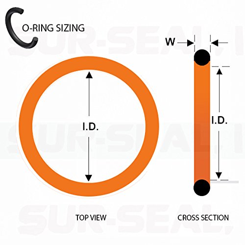 Sterling Seal ORSIL011x50 Number-011 Standart Silikon O-Ring, Oksijen, Ozon ve Güneş Işığına Karşı Mükemmel Direnç, Vinil Metil