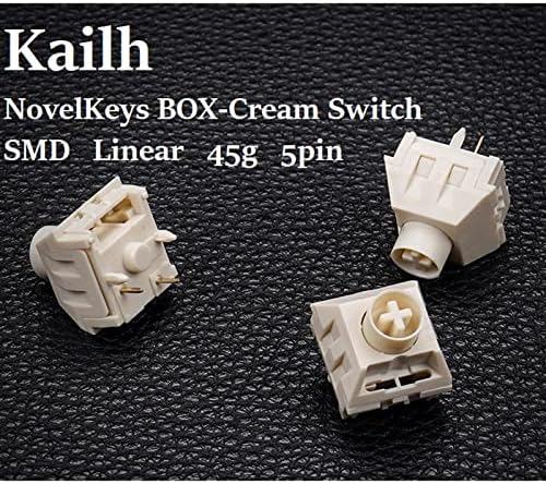 Baoblaze NovelKeys Kutusu Anahtarı Krem SMD Lineer POM MX Anahtarları için Kailh için Mekanik Klavye Paketi 70